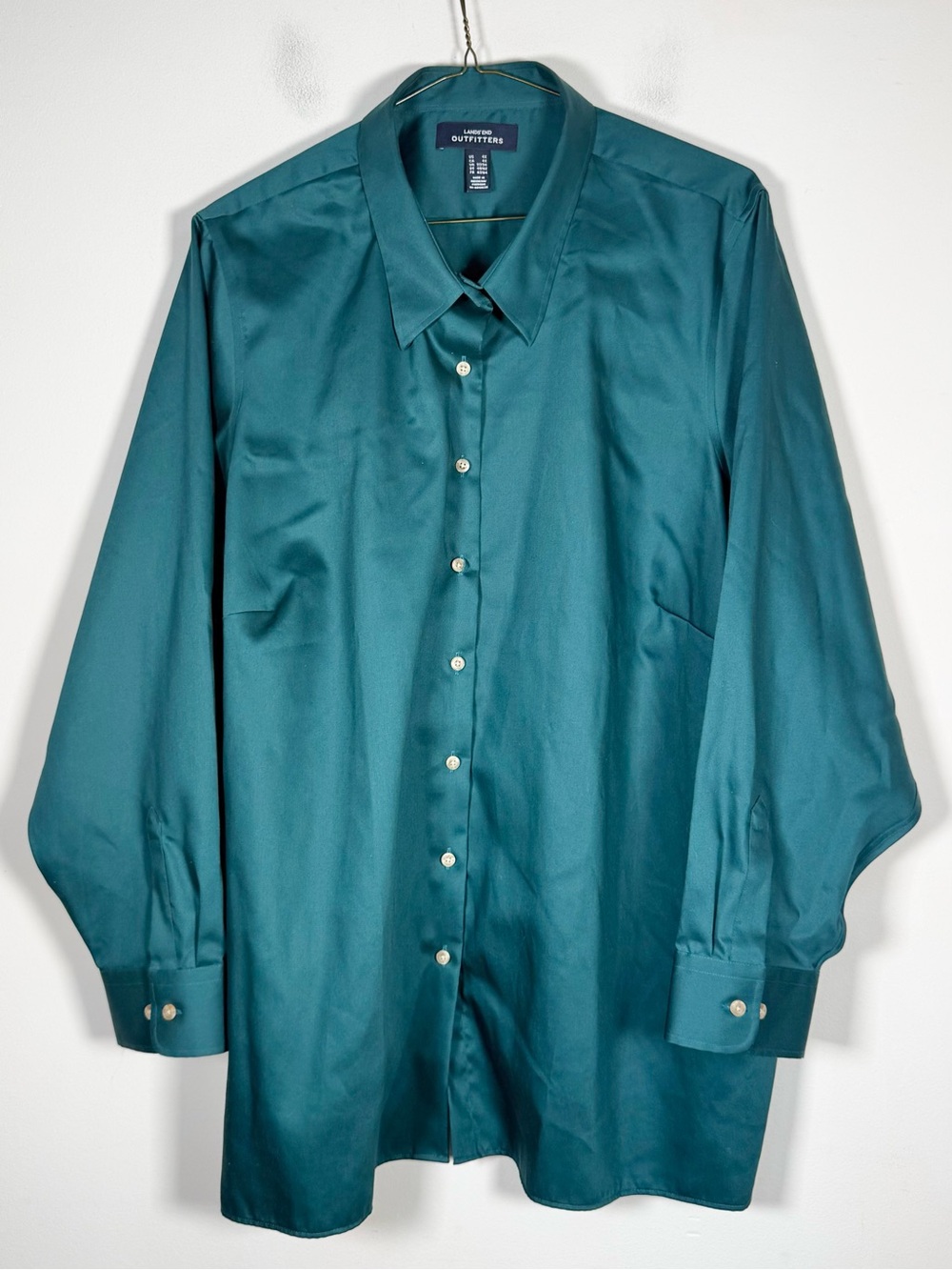 Lands' End Outfitters Women’s Size 4X 100% Cotton Button Down Front Shirt